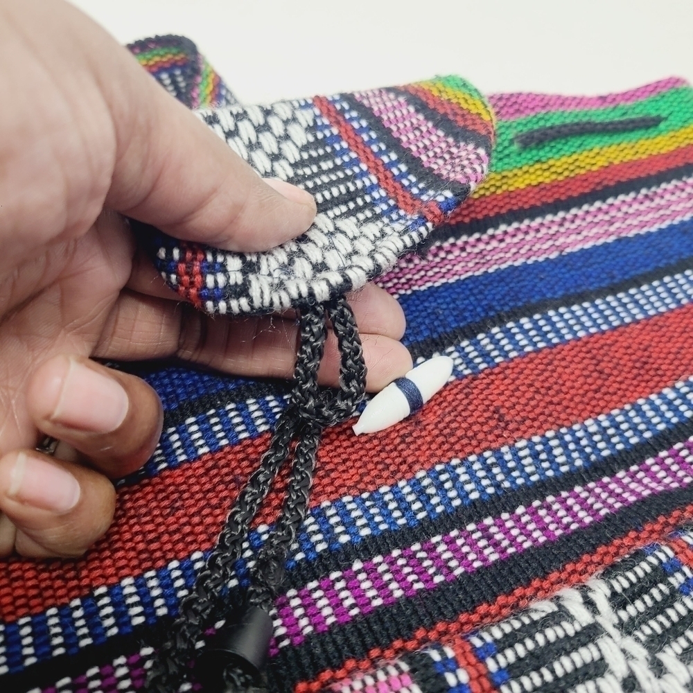 Unbranded | Multicolored Bohemian Baja Fabric Backpack or Bookbag (One Size) - Picture 7 of 14